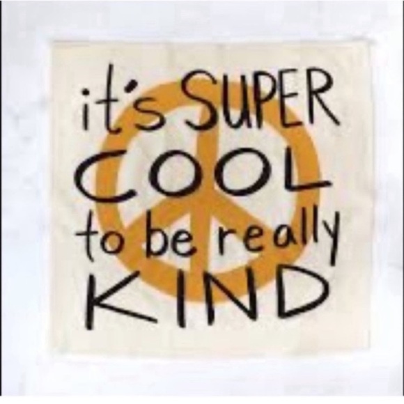 ☮️NIP! Urban Outfitters It’s Super Cool to be Really Kind Tea Towel Tapestry - Picture 1 of 6